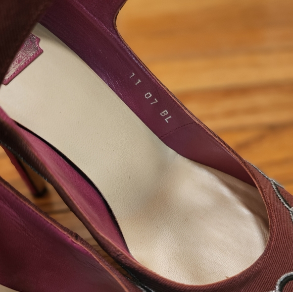 Christian Dior Grosgrain Embroidered Round-toe Platform Pumps 39 - Picture 6 of 8